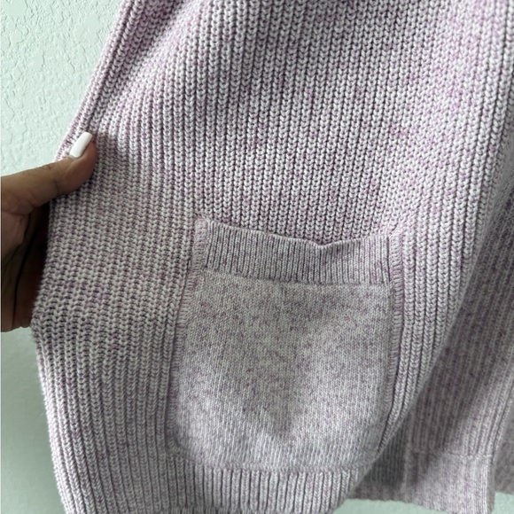 Talbots Soft Lavender Open-Front Cardigan - Picture 4 of 10